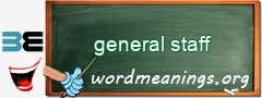 WordMeaning blackboard for general staff